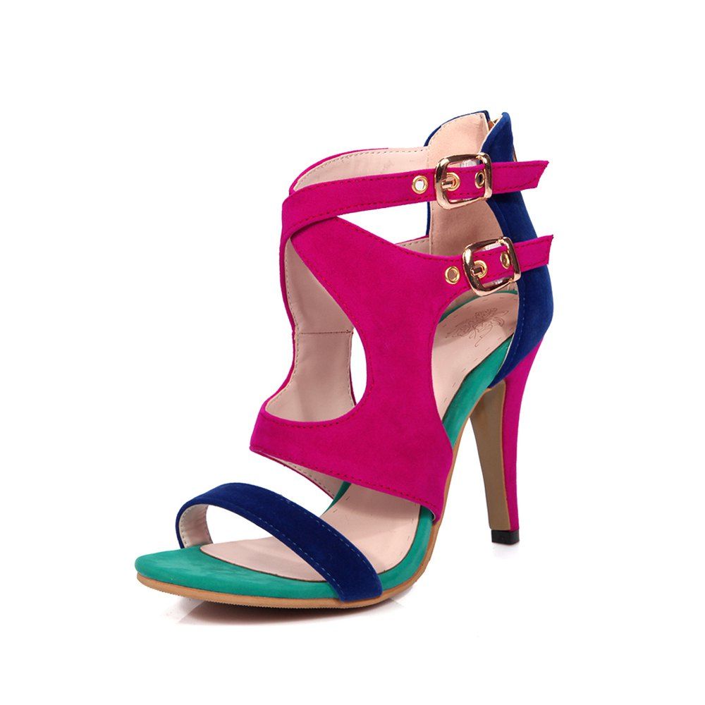 

Summer Toes and Leisure High Heel Sandals, Blue