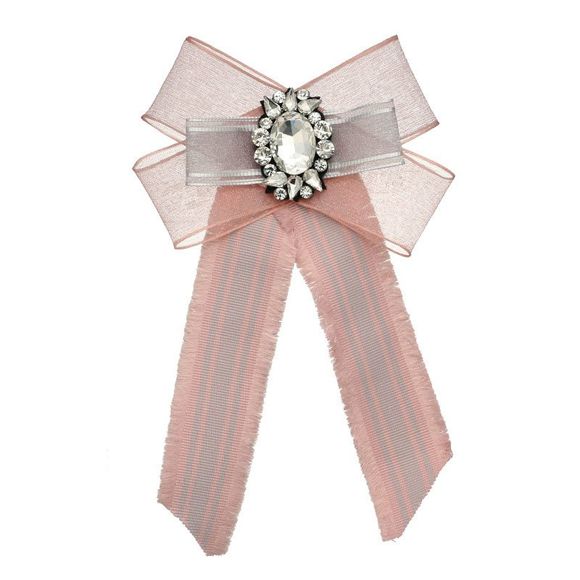 Bohemia Exaggerated Lace Bow Broche Femmes Adorn Article - Rose clair 