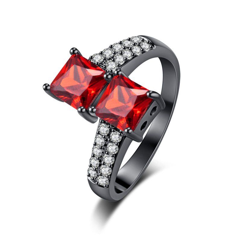

Fashion Simple and Exquisite Zircon Ring J1264, Red