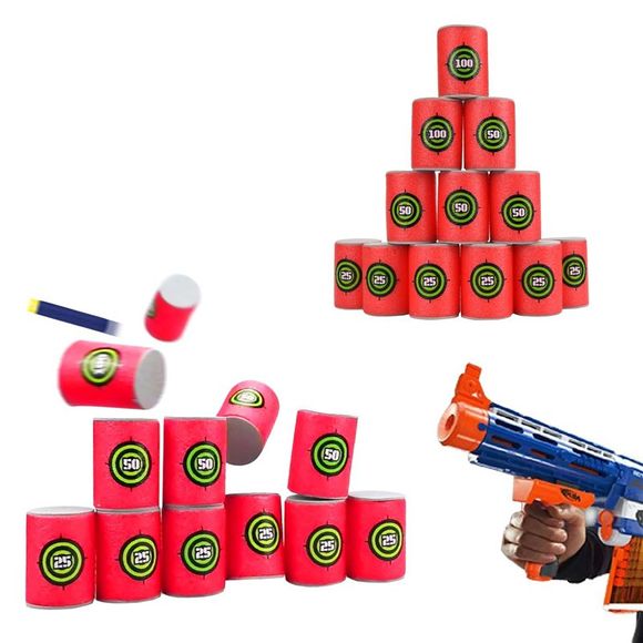 EVA Soft Bullet Cible Pour Nerf N-Grève Blasters Pack De 12Pièces - Rouge Saint Valentin 