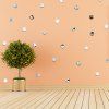 100Pcs Bricolage Autocollants Muraux Amovible Petit Miroir Rond Décoration Murale - Argent 