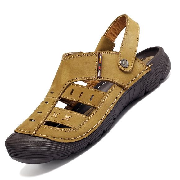 Hommes Plage Casual Sneakers Pantoufles Tongs Chaussures d'été Sport Sneakers - Marron Camel 40