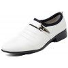 Hommes Nouvelle tendance pour la mode en plein air de marche en cuir noir chaussures d'affaires - Blanc 43