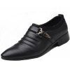 Hommes Nouvelle tendance pour la mode en plein air de marche en cuir noir chaussures d'affaires - Noir 43