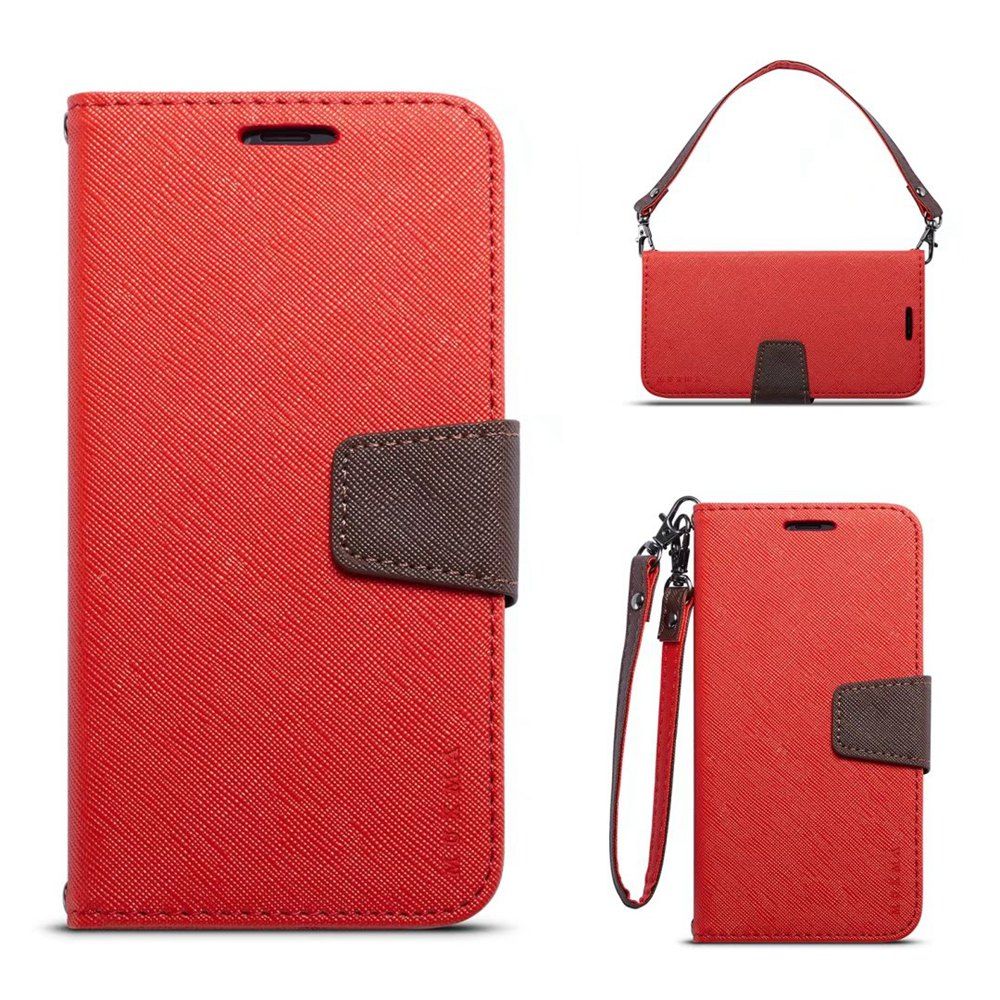 

MUXMA Cover Case for Redmi 5 Twill Leather, Red