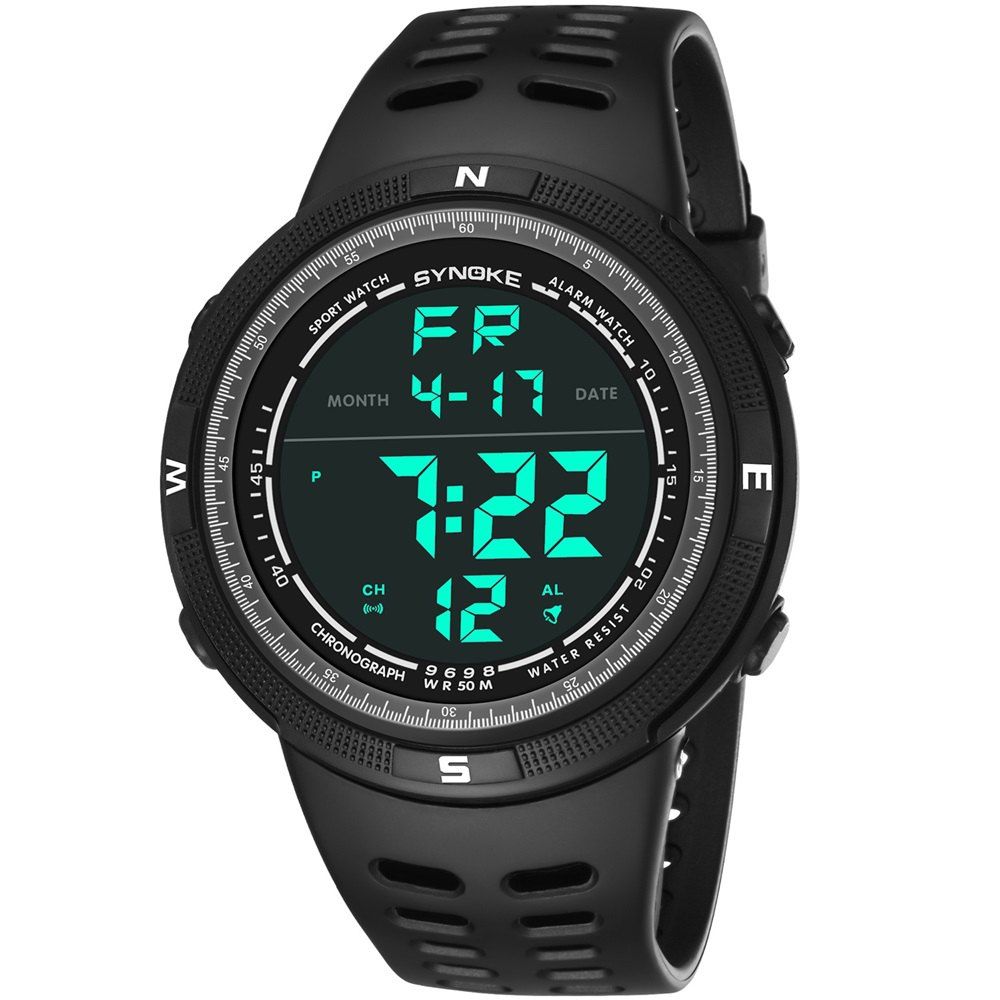 

SYNOKE 9698 Men Outdoor Sports Watch, Black