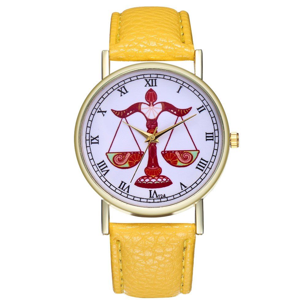 

ZhouLianFa T24 Fashion Bamboo Pattern Belt Quartz Watch, Yellow