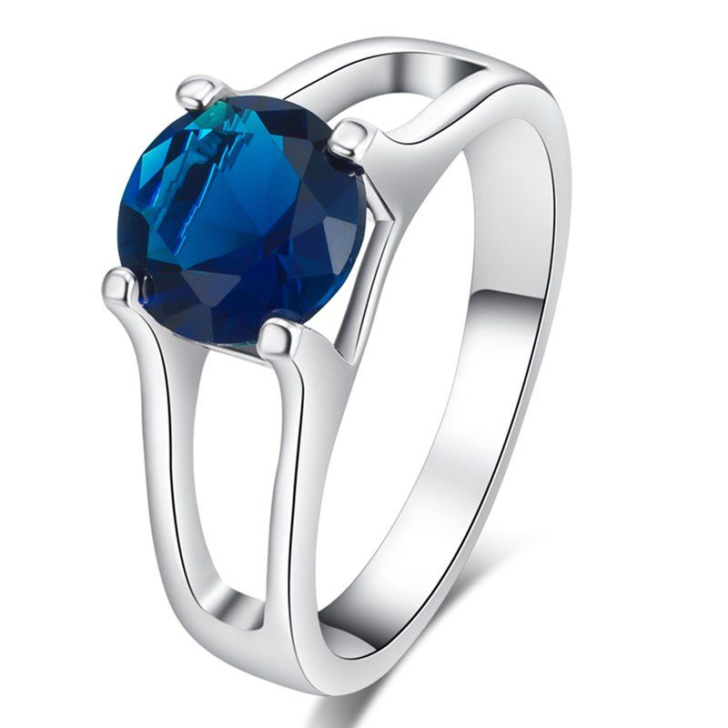 

Fashion Simple Circular Hollow Zircon Ring J1712, Silver