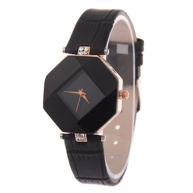 

v5 Women Exquisite Artificial Crystal Leather Quartz Watch, Night