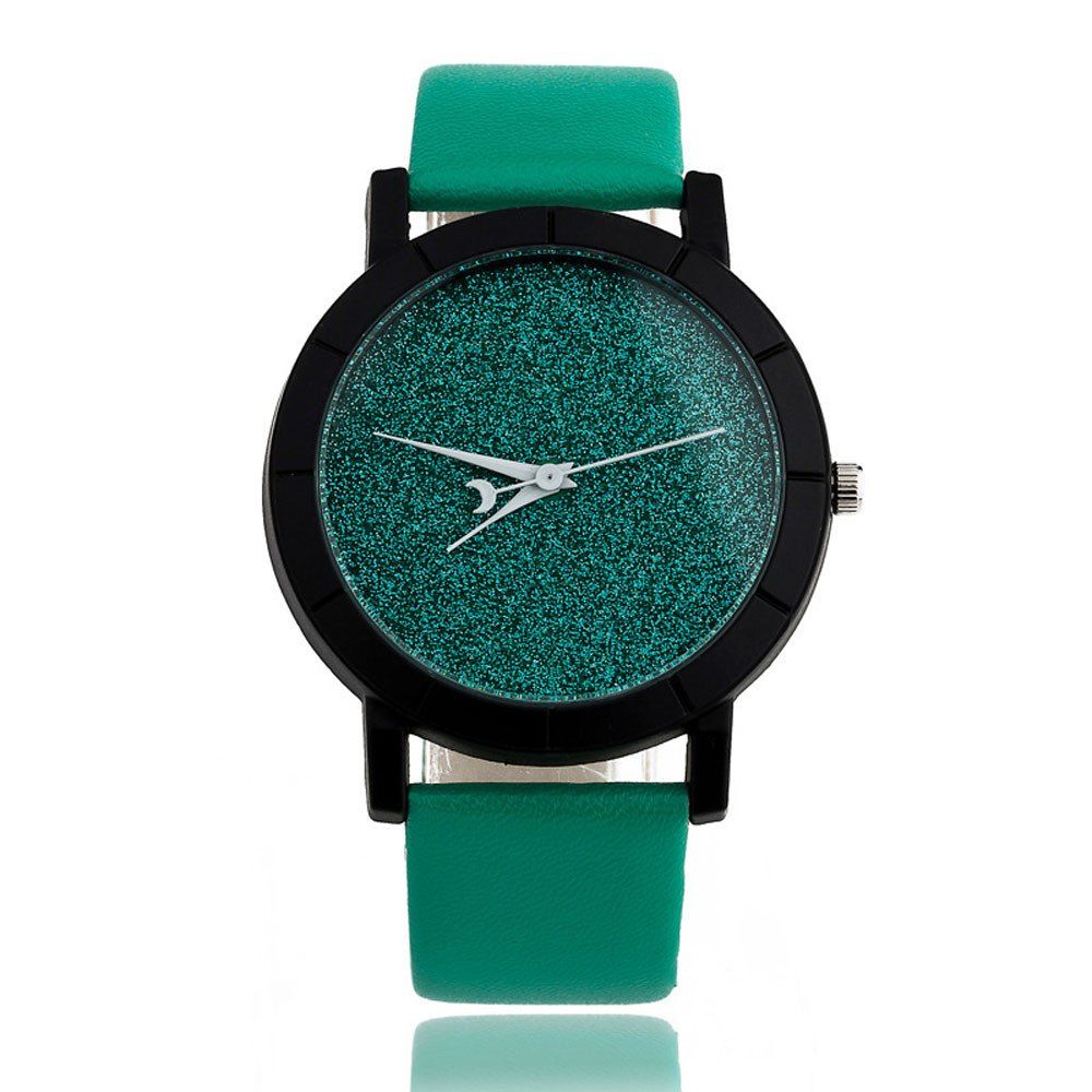 

v5 Women Fashion PU Band Quartz Watch, Dark turquoise