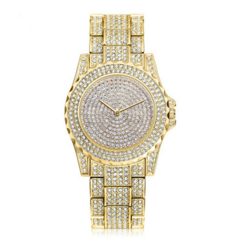 

V5 Women New Fashion Rhinestone Quartz Watch, Gold