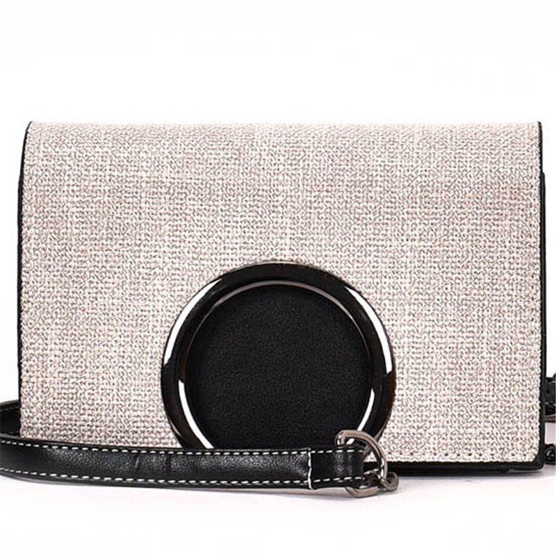 

Small Linen Chain Female Fashion Personality Messenger Wild Girl Shoulder Bag, Black