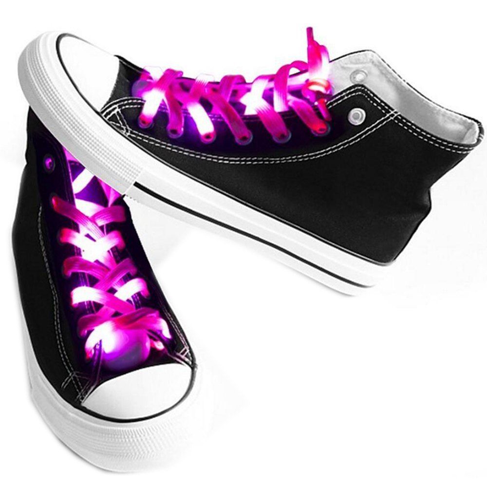 

LED Shoelaces for Party Dancing Hip Pop Running Decorations, Deep pink