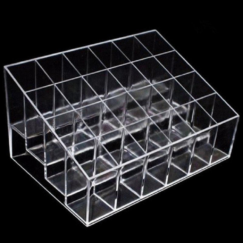 

24 Transparent Display Shelf Cosmetics Storage Rack