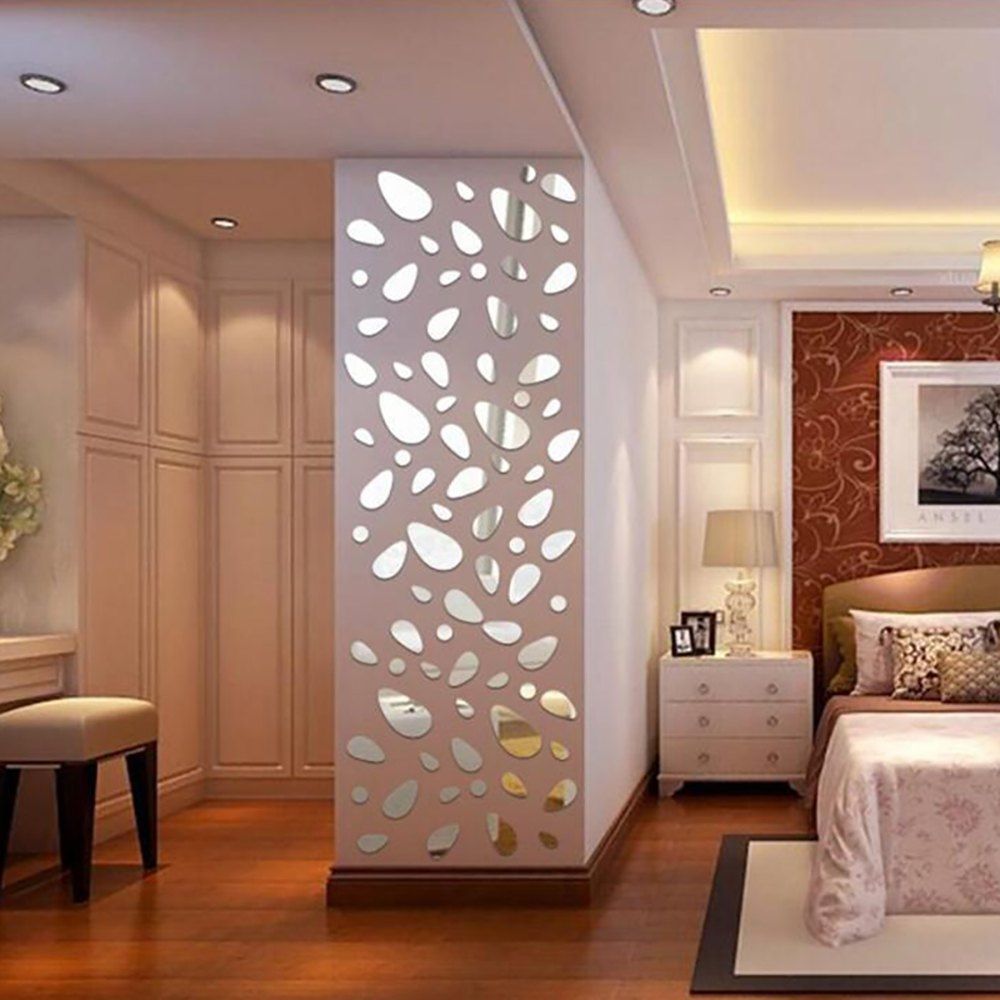

Cobblestone Solid Mirror Wall Sticker, Silver