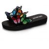 Pantoufles pour femmes Peep-Toe confortable décontracté Flat Butterfly décor Chic chaussures - Noir 40