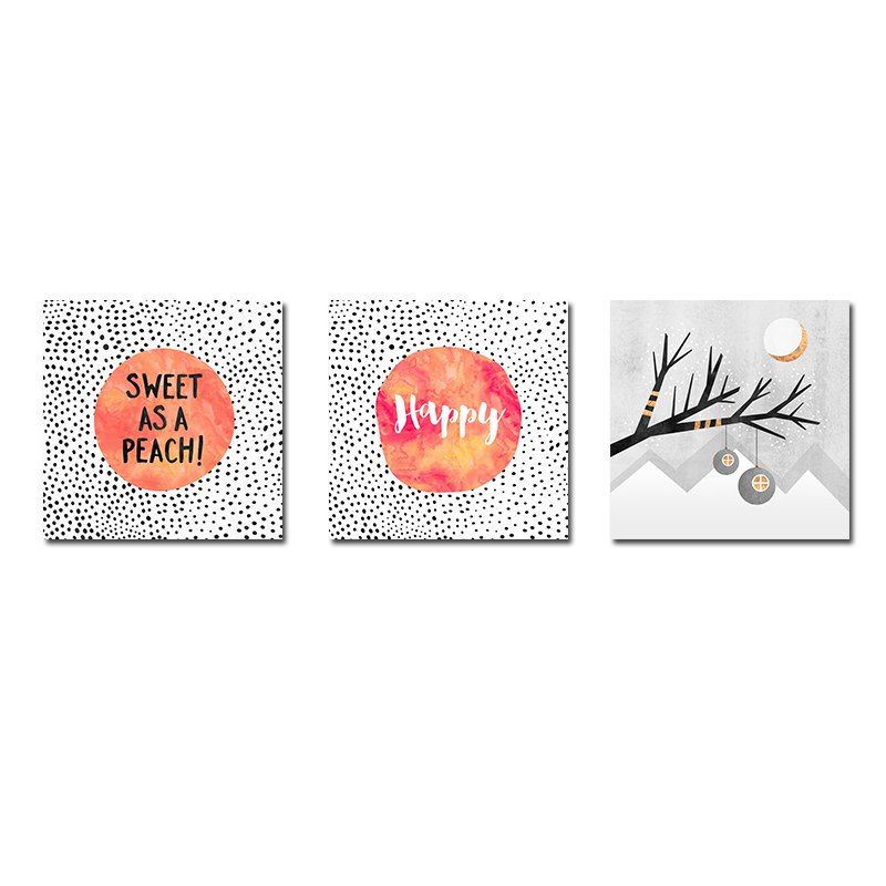 

QiaoJiaHuaYuan Nordic Living Room Simple Hanging Print 3PCS, Multi-a