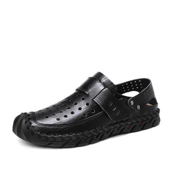 Mode Hommes Plage Casual Pantoufles Flip Flops Chaussures D'été Sport Sneakers - Noir 40