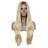 Perruque de dentelle avant de fibre chimique de cheveux longs d'or lumineux - Blonde 26INCH