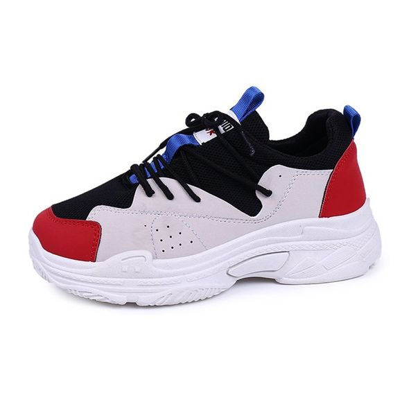 Mutil Couleur Platform Sneaker Chaussures - Rouge 39