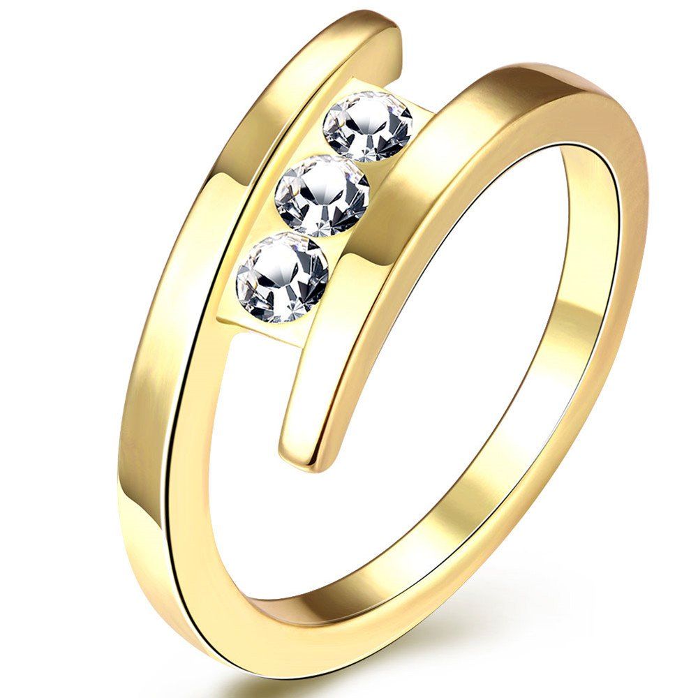 

Fashion Gold Plated Zircon Ring Charm Jewelry