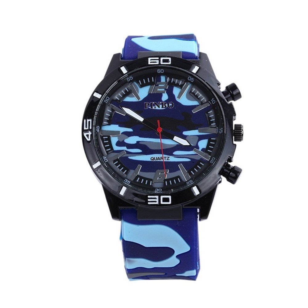 

Fashion Camouflage Silicone Watch, Day sky blue