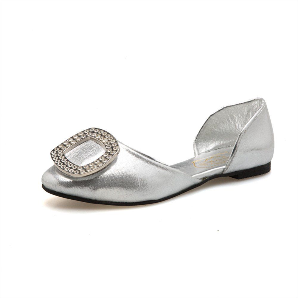 

Flat Bottom Round Head Water Drill Shoes, Silver