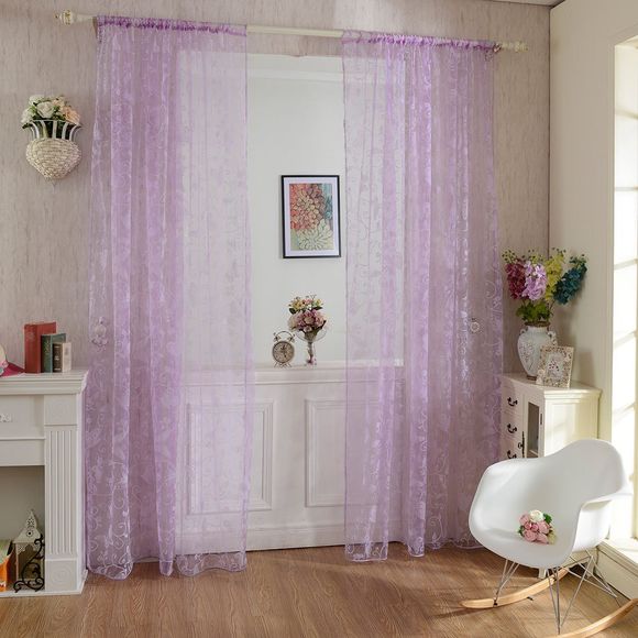 Rideau de Fenêtre Troupeau de Papillon Multicolore - Lilas 100X199CM