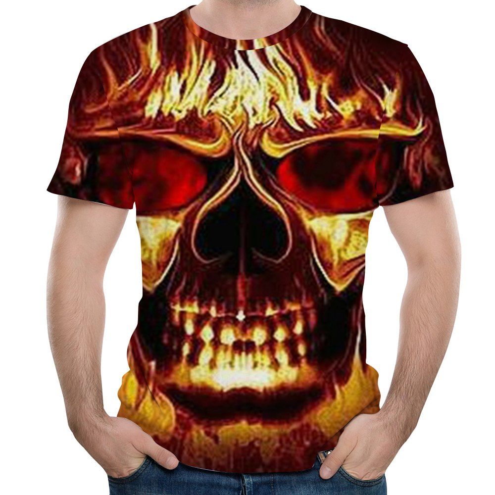 

2018 Summer New Fashion 3D Printed Short T-Shirt, Multi-p