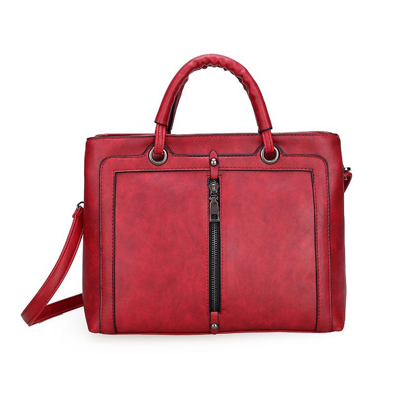 

Women's Handbags High Quality PU Leather Shoulder Bags Ladies Messenger Bag, Red