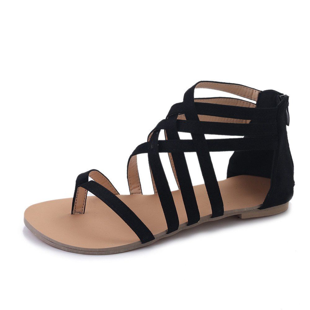 

The Pine-toed Hollow With Roman Sandals, Black