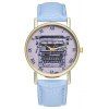 ZhouLianFa T390 Mode Mécanique Litchi Quartz Montre - Bleu clair 