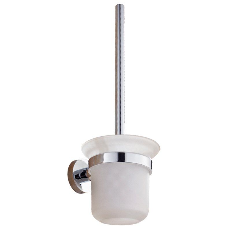 

Bathroom Stainless Steel Toilet Brush Hardware Hanging Set, Platinum