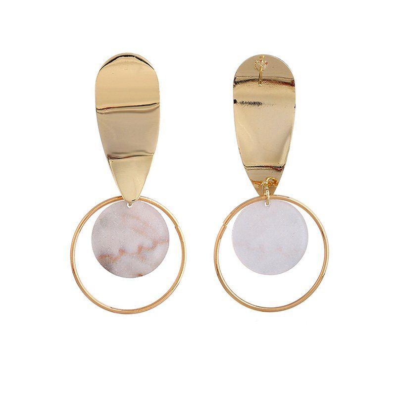 

Popular Color Preserving Loops Goddess Personality Exclamation Earrings, Gold