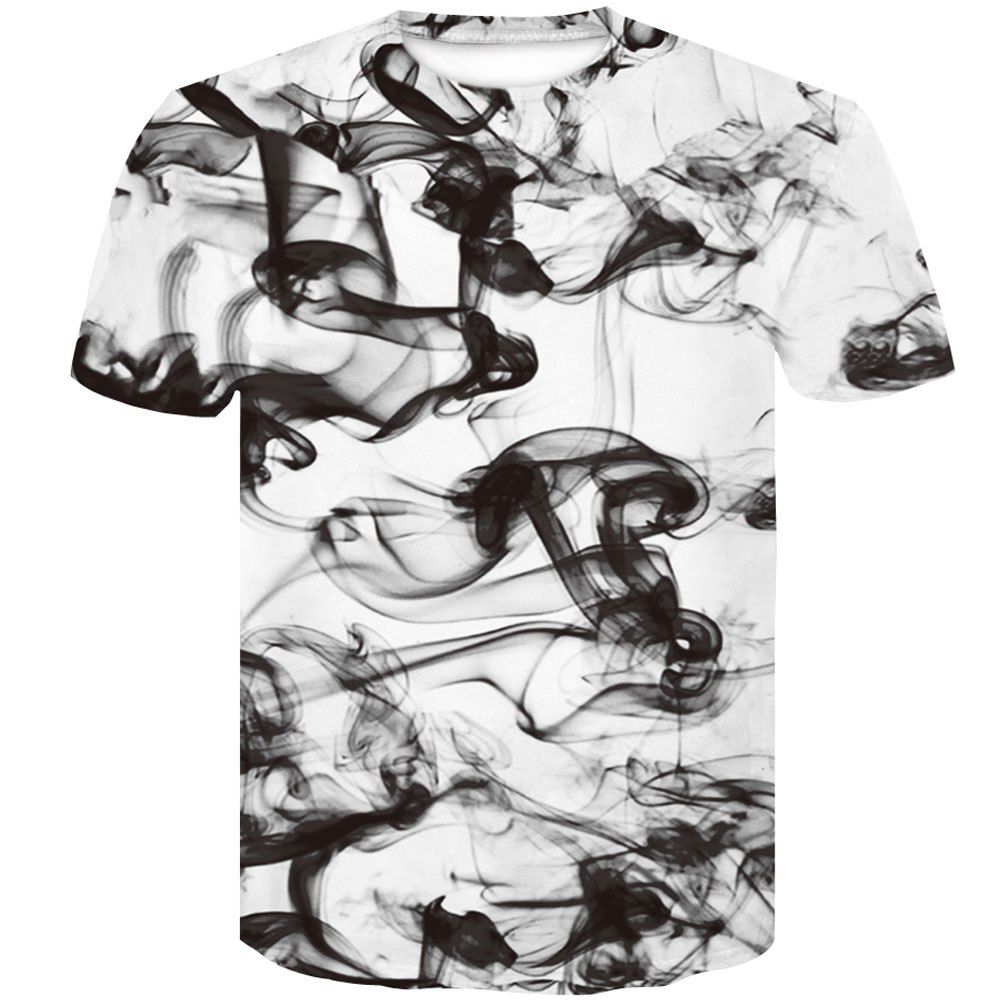 

Men's 3D Digital Graffiti Ink T-Shirts, White