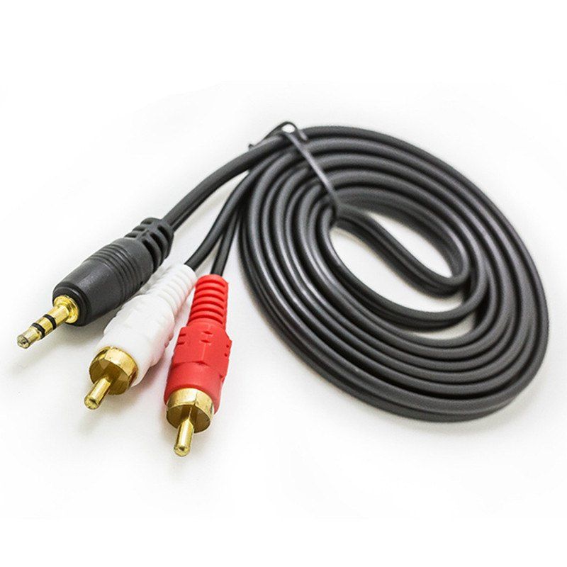 

1.5M Audio Cable 3.5MM Jack on RCA Jack to AUX Connector, Black