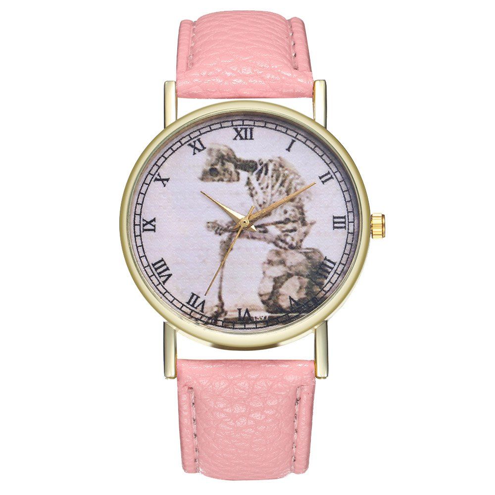 

ZhouLianFa T397 Fashion Bone Pattern Lychee Quartz Watch, Pink