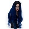 Cheveux Longs bouclés de perruque de Bob de mode pour des femmes noires à bleu résistant à la chaleur 29 pouces - Bleu Terre 