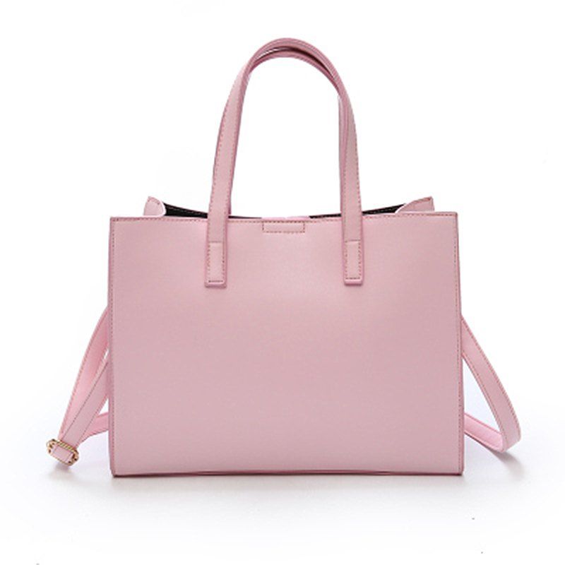 

ZJ0215 Simple Tote Handbag, Pink