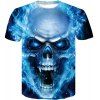 T-Shirts Homme Imprimé Skull Blue Eyes - Bleu XL
