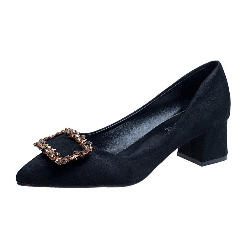 

Working Women's With Thick Black Heels Shoes
