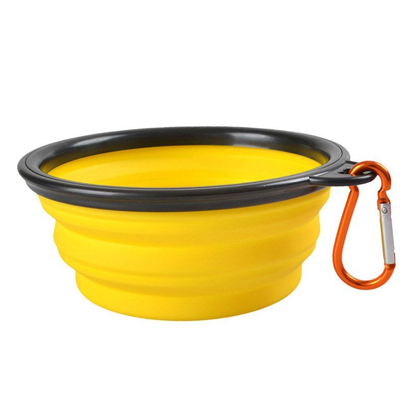 

Portable Silicone Collapsible Pet Bowl, Yellow