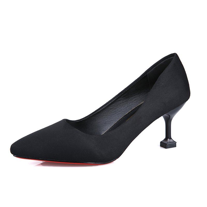 

Low Heels Pointycat Heels, Black