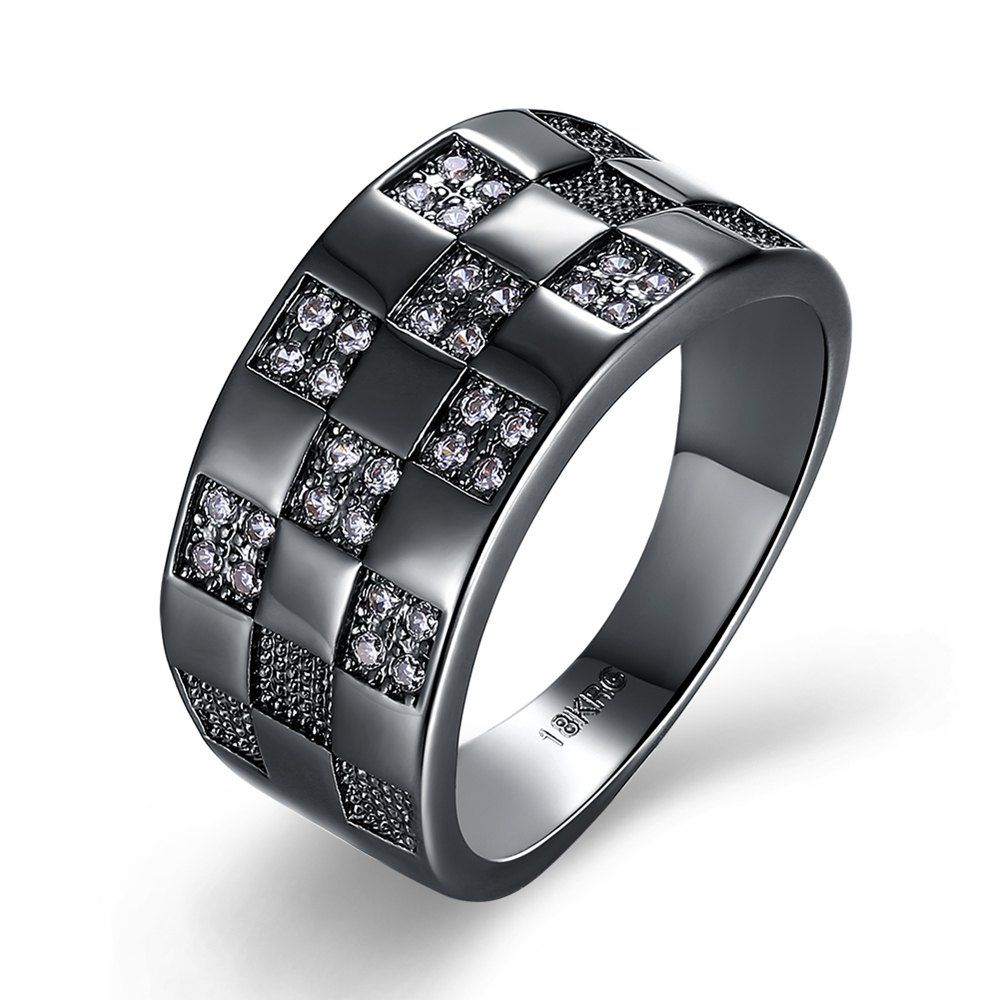 

Fashion Elegant Zircon Ring Charm Jewelry Gift for Men, Transparent