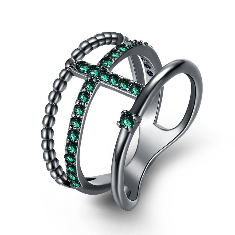 

Fashion Creative Personality Zircon Ring Charm Jewelry, Yellow green