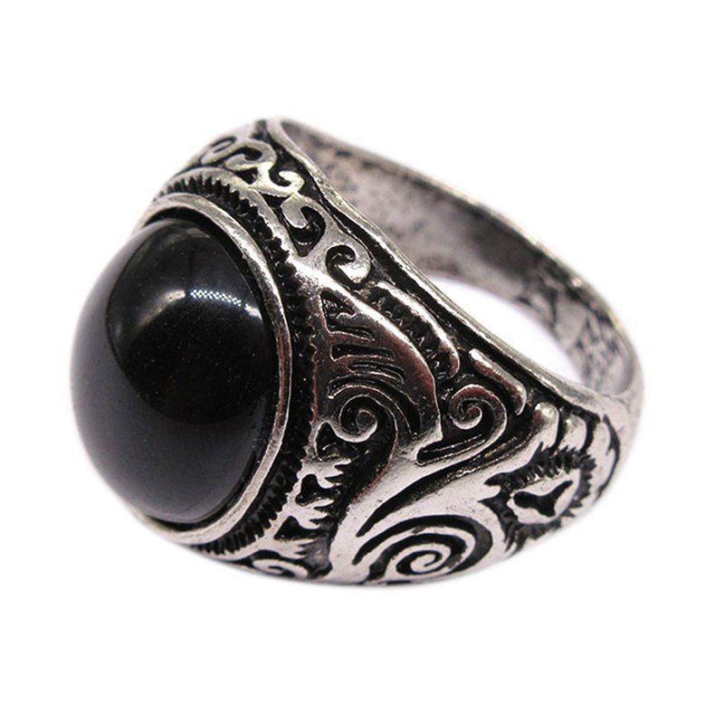 

New Casual Fashion Men'S Domineering Embossed Diamond Ring, Black