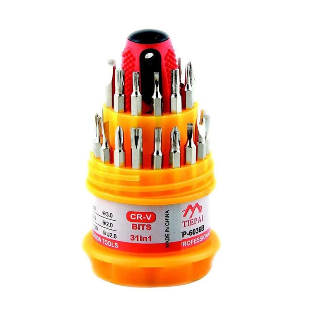

New Pagoda Screwdriver Multi-Function Set Appliance Repair Tools 31PCS, Yellow