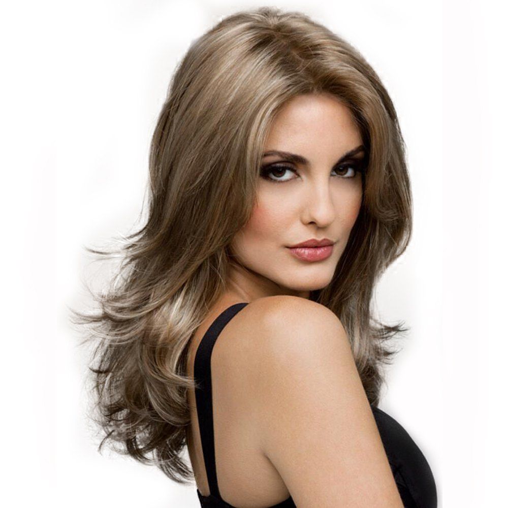 

Heat Resistant Hair Long Brown Wavy Wigs for Women's Daywear 21 inch, Tiger orange
