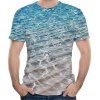 2018 Nouveau T-shirt à manches courtes pour l'impression 3D Summer Trend Men - Bleu Ciel Léger L