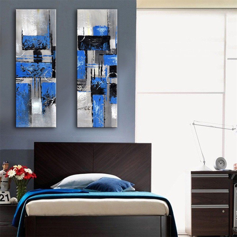 

Special Design Frameless Paintings Cover Print 2PCS, Cobalt blue